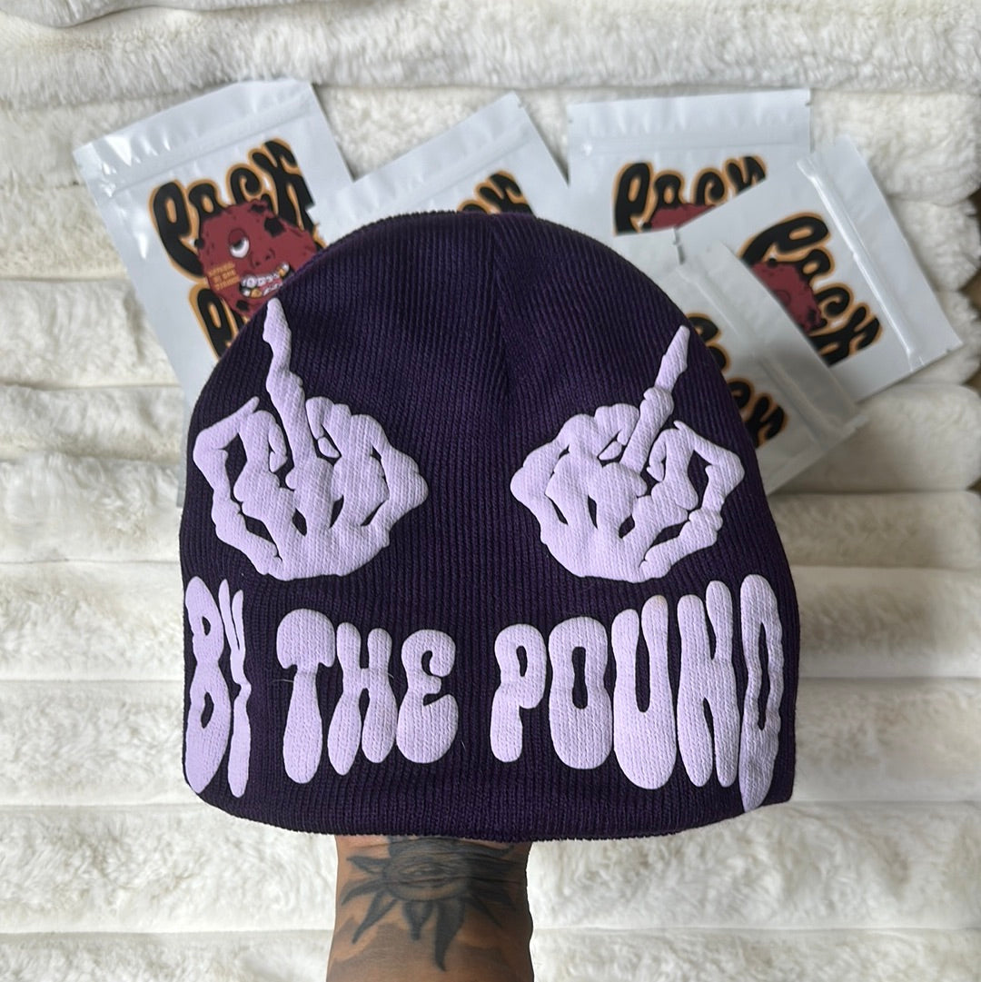 Purple Pack Pusha Beanie w/ Purple puff print vinyl